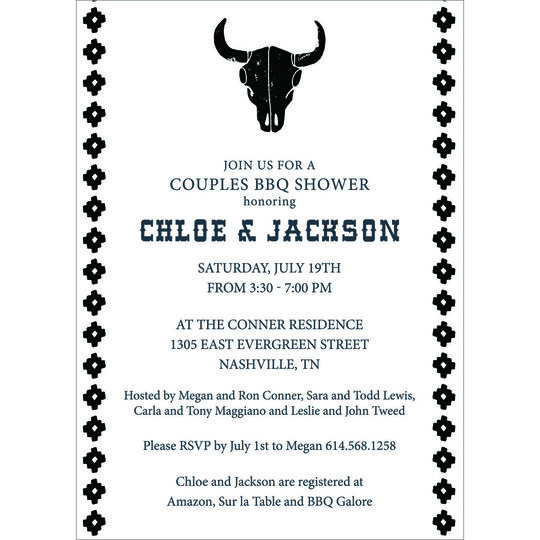 Black Steer Invitations